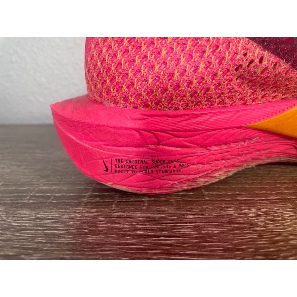 Nike ZoomX Vaporfly Next% 3 Mens 10 Hyper Pink Laser Orange DV4129-600 - Picture 7 of 13